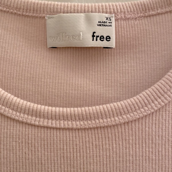 WILFRED FREE Round Neck Mini Dress Peach Size XS - Picture 3 of 5